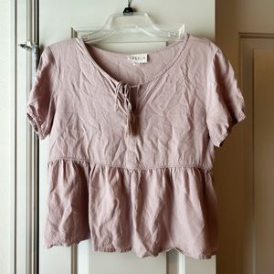 BUNDLE TO SAVE ✨ Taupe Cropped Blouse